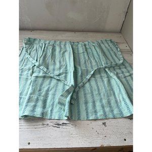 Blue white green cotton apron